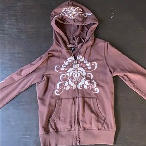 Brown, Lucky Brand zip up